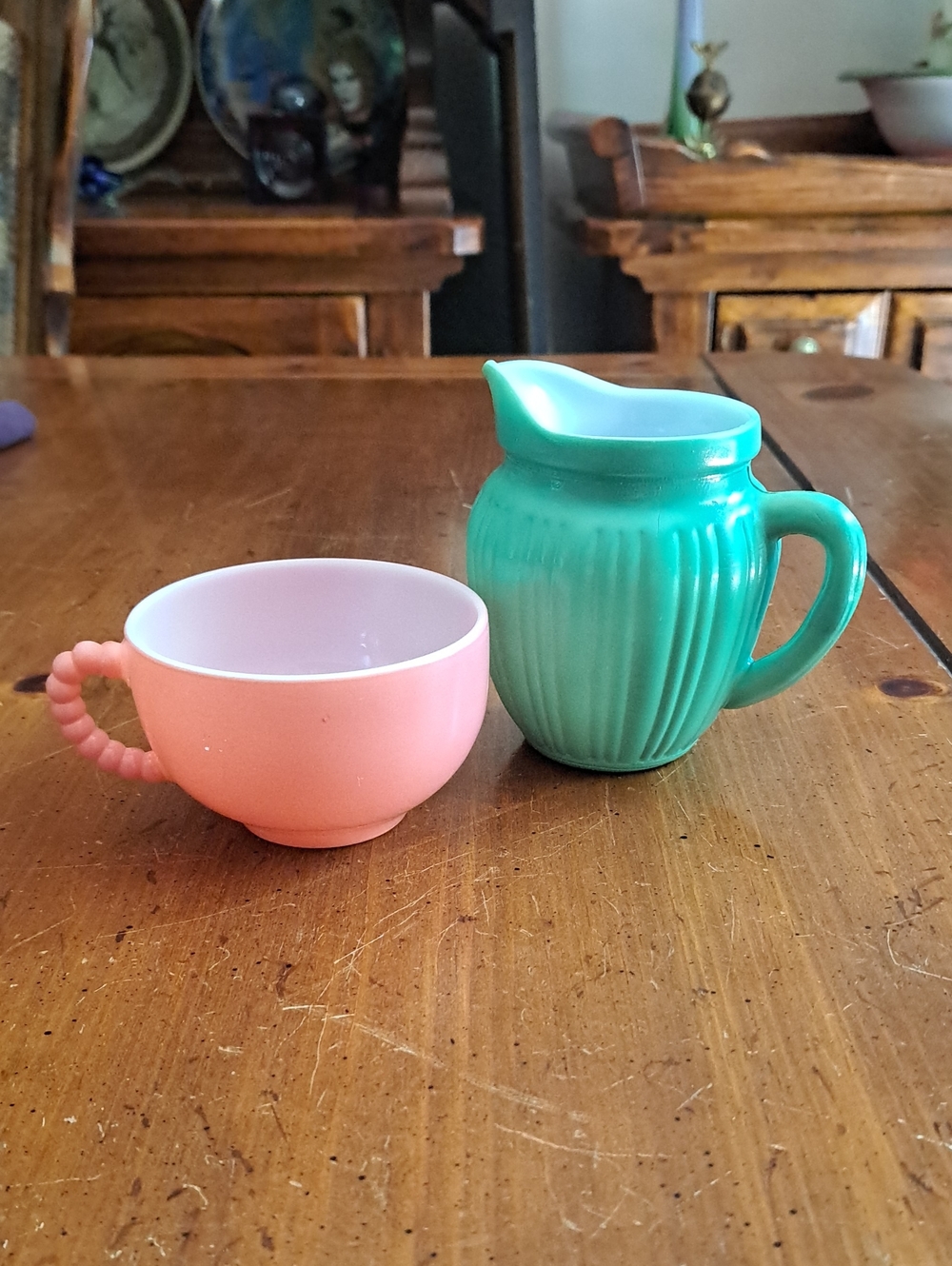 Vintage Hazel Atlas Creamer And Cup